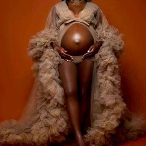 maternity robe made from Tulle